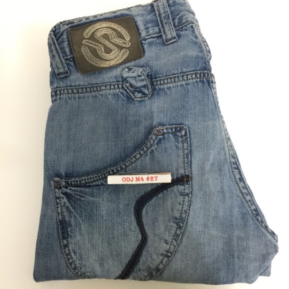 RARE Tex Rag Restyle Recycle Jeans Capri Distress - Picture 12 of 12